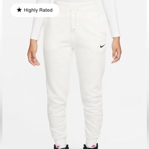 NWT Nike Phoenix Fleece High-Waisted Oversized Sweatpants, XS, sail/black